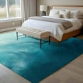 thumbnail image 4 of Large Area Rugs for Living Room Bedroom, Blue Teal Ombre 8'x10' Rug Washable Carpet Runner Indoor Outdoor, Coastal Beach Modern Abstract Art Non Slip Floor Mats Rug for Kitchen, Patio, 4 of 8