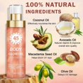 thumbnail image 5 of Aceite corporal iluminador con brillo, color oro rosa y coco, hidratante y ligero, SPF 45, 100 ml., 5 of 5