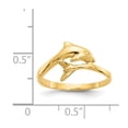 thumbnail image 3 of Finest Gold 14K Yellow Gold Dolphin Ring - Size 6, 3 of 5