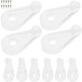 thumbnail image 1 of QUMIIRITY 20 Pcs Mirror Clips Glass Door Clips Plastic White Attaching Mirror Easily Installation, 1 of 6