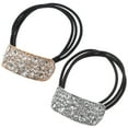 thumbnail image 3 of Miangastore Sparkly Hair Ties Silver Elastic Rope 2Set, 3 of 8