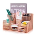 thumbnail image 1 of Organizador de escritorio Barelove Rose Gold con cajón corredizo y 7 compartimentos, 1 of 6
