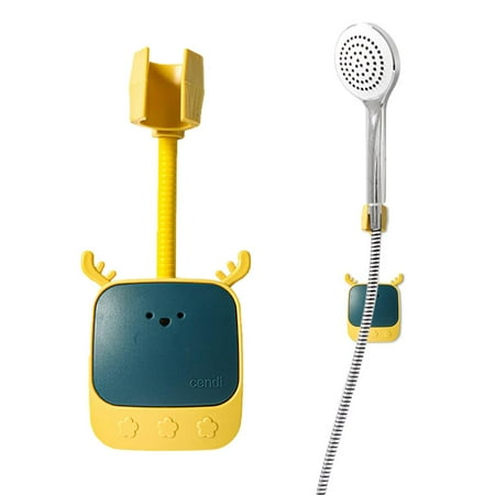 

Gecorid Adjustable Shower Head Holder Cute Cartoon Shower Bracket Cartoon Deer Shape Removable Handheld Wand Holder Wall Mounted Bracket incredible