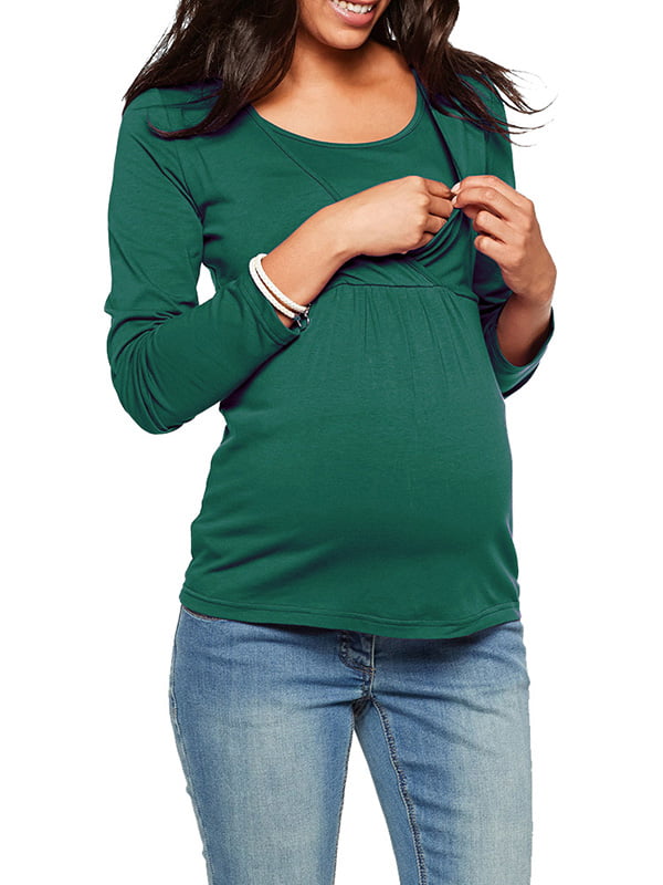 Pregnant Women Maternity Tops Tee Breastfeeding Nursing Long Sleeve Shirt Blouse