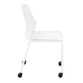 thumbnail image 4 of Next Stack Chairs(4) with Casters in White - 22"L x 22"W x 32.875"H, 4 of 5