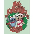 thumbnail image 2 of Girl's Lilo & Stitch Mele Kalikimaka Christmas  Graphic Tee Mint Medium, 2 of 4