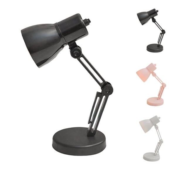 Mini Foldable LED Desk Lamp, Adjustable Swing Arm Reading Study Lamp for Dorm Bedroom Office
