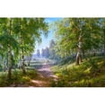 thumbnail image 3 of Basov, Sergej 18x13 Black Modern Framed Museum Art Print Titled - Birch forest, 3 of 5