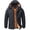 Black, variant on Men's Winter Jacket with Hood Fleece Lined Water Repellent Windproof Thicken Parka Winter Coat for Skiing Hiking Work