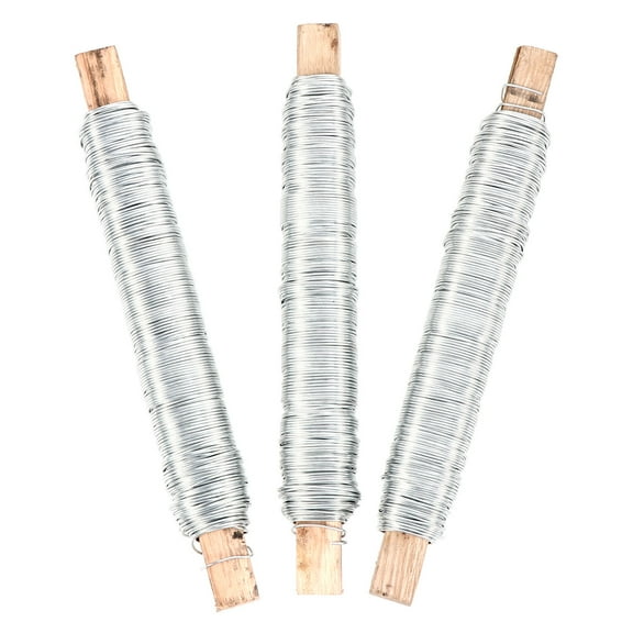 Soimiss 3Pcs Silver Iron Wire for Gardening DIY Flexible Bendable Tie Wires