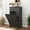 Dark Grey, variant on Double Trash Can Cabinet, 26 Gallons Farmhouse Hidden Wood Garbage Can Bin Cabinet with Drawers, Tilt Out Laundry Hamper with Laundry Storage Basket for Bathroom, Kitchen, Antique White