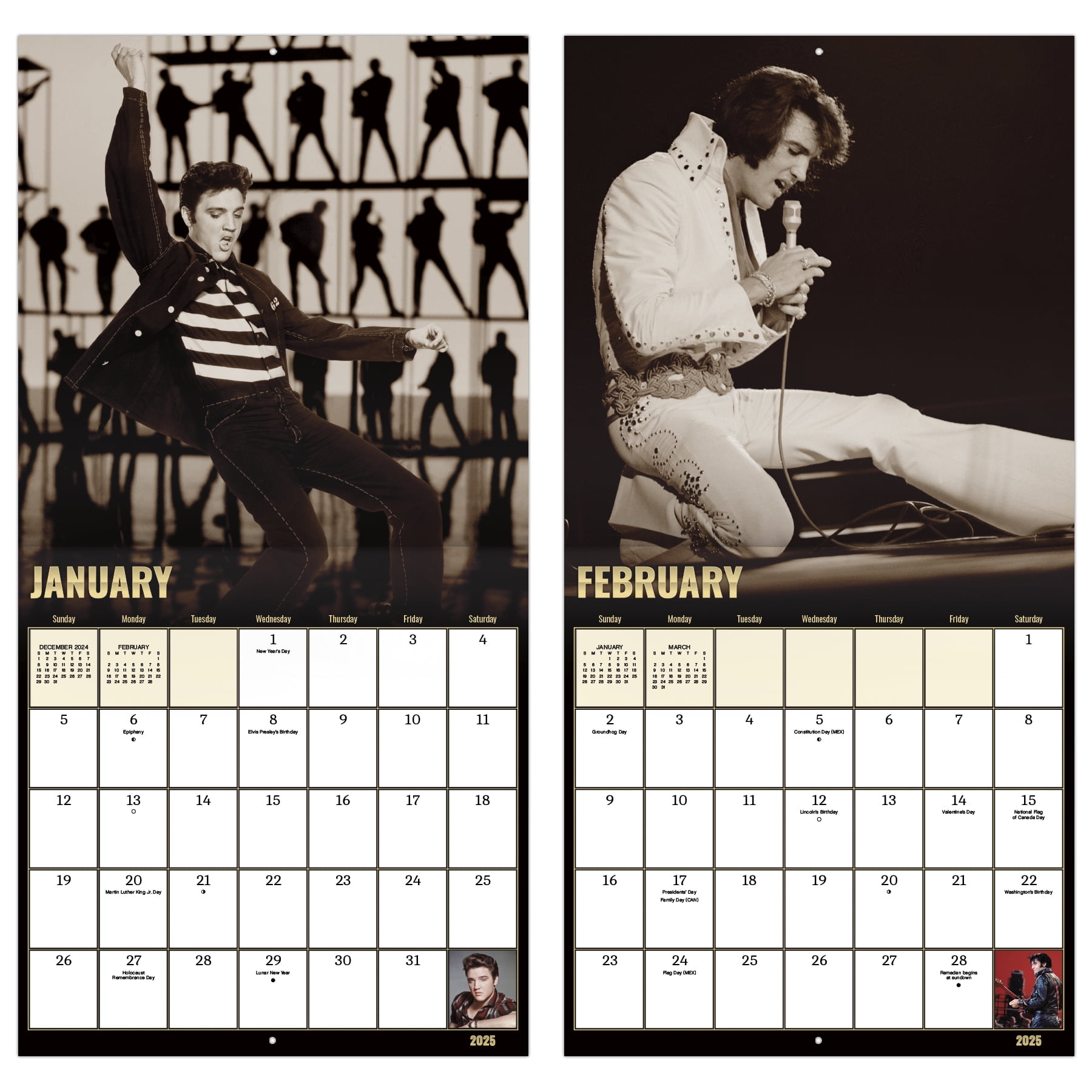 2025 Elvis Wall Calendar
