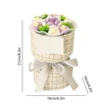 thumbnail image 4 of Ramo de 7 piezas tejido a mano con flores de ganchillo estilo puff, pequeñas rosas de hilo fragantes, realistas, para hacer tú mismo. Regalo floral simulado para bodas y decoración del hogar., 4 of 7