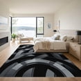 thumbnail image 3 of ODIKA 4'x6' Machine Washable Non-Slip Area Rug, Geometric Gray High Traffic Rug, Gray, 1102015, 3 of 7