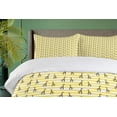 thumbnail image 4 of Ambesonne Animal Duvet Cover Sets, Savannah Wildlife Cartoon, 2-King, Yellow Green and White, 4 of 7