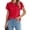 Red, variant on Fantaslook Pleated Blouses for Women Dressy Casual Tops Business Work Shirts Ruffle Sleeve Crew Neck Summer Outfits