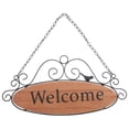 thumbnail image 1 of 1Pc Welcome Sign Hanging Plaque Door Decoration Accessory (Light Brown), 1 of 7
