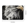thumbnail image 3 of Bingfone Ink Style Bald Eagle Door Mat 16"x24" Front Entrance Non-Slip Low Profile Washable for Entryway, 3 of 7