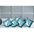 thumbnail image 2 of Ambesonne Adventure Throw Pillow Cover 4 Pack, Be Wild and Wonder, 20", Night Blue White, 2 of 5