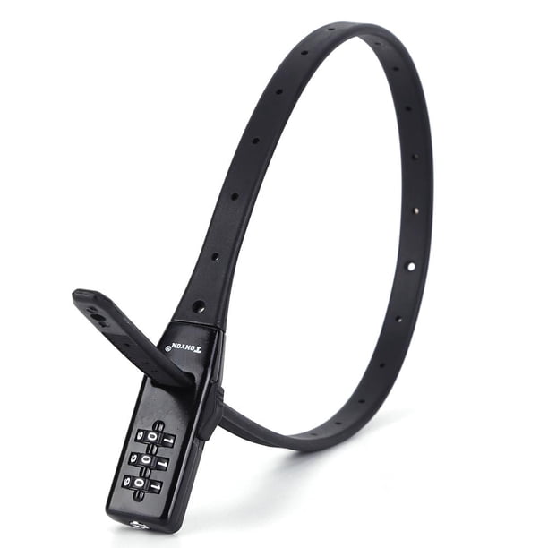 Candado de combinación de bicicleta Candado de bicicleta de contraseña de tres dígitos ajustable antirrobo Sywqhk Accesorios para bicicletas