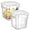 White, variant on 2 Pieces Square Food Storage Containers Polycarbonate Clear food Container with Lid Commercial Storage with Graduations for Commercial Kitchen Dough Marinating Meat(Green, 8 Qt)
