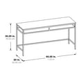 thumbnail image 6 of 60" Writing Desk in Wood Graphite Grey Frame and Brown Oak Top Finish KD, 6 of 9