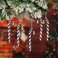 thumbnail image 7 of 6PCS Candy Cane Christmas Tree Ornaments, Shatterproof Red & White Stripe Hanging Decorations, Festive Holiday Tree Decor, Plastic Christmas Ornaments for Home & Party, 7 of 7