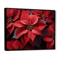 thumbnail image 2 of Designart "Red Poinsettias landscape II" Floral Floater Framed Wall Decor, 2 of 7