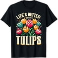 thumbnail image 2 of 100% Cotton Tulips Tulip Flower Gardener Gardening Springtime T-Shirt, 2 of 5