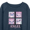 thumbnail image 3 of Disney - Lilo & Stitch - All The Expressions Of Angel - Women's Lightweight French Terry Long Sleeve Shirt, 3 of 5