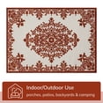 thumbnail image 6 of Well Woven Arid 3'11" x 5'3" Indoor/Outdoor High-Low Medallion Terracotta Area Rug, 6 of 10