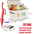 thumbnail image 3 of VICTORICH Extra Large Children's Collapsible Toy Storage Fabric 32 gal Kids Room Toy Chest, Beige, 3 of 8