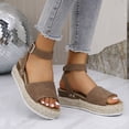thumbnail image 1 of WILLBEST Sandalias De Mujer Para Vacaciones Informales Y Al Aire Libre. Diseño De Punta Abierta Con Parte Superior De Cuero Y Tacón De Cuña Para Atuendos De Verano Como Jeans Y Vestidos., 1 of 8