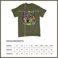 thumbnail image 5 of Tee Hunt Stare of The Wolf T-Shirt Dean Russo Colorful Neon Animal Men's Tee, Military Green, 3X-Large, 5 of 5