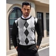 thumbnail image 4 of COOFANDY Men's Crew Neck Sweater Slim Fit Lightweight Sweatshirts Knitted Pullover for Casual or Dressy Wear, 4 of 6