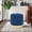 Blue, variant on Homebeez Round Velvet Ottoman Footrest Stool Orange 17.7''D x 16.9''H