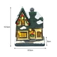 thumbnail image 2 of Christmas Mini LED House Illuminated Atmosphere Gift Decor Mini House Figurines for Xmas Decor B, 2 of 8