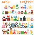 thumbnail image 3 of Ensemble de 48 Figurines Longziming, Super Mario Bros, PVC, Multicolore, 3 of 5