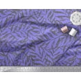 thumbnail image 2 of Soimoi Purple Poly Georgette Fabric Artistic Leaves Printed Fabric 1 Yard 52 Inch Wide, 2 of 3