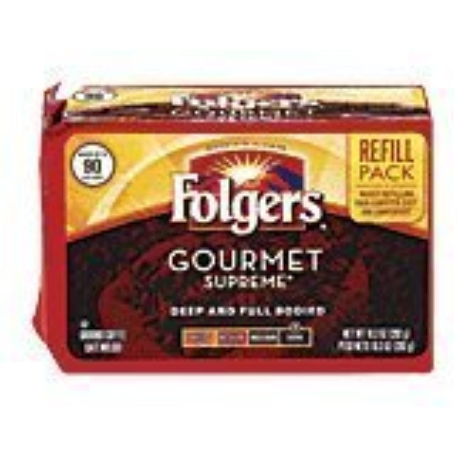 Folgers Supreme Dark Gourmet Ground Coffee Refill Pack, 10.3 Oz