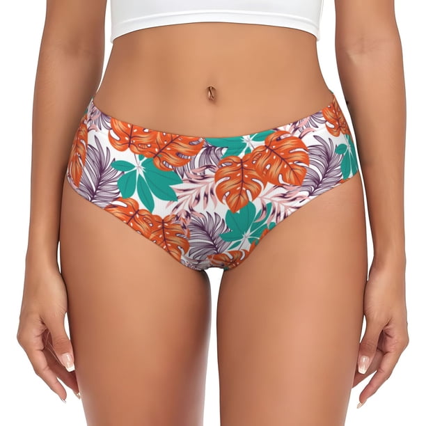 Balery Hawaiian Style Ropa Interior de Algodón para Mujer con Dibujo – Braguitas Cómodas y Elásticas, Estilo Clásico-X-Large