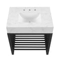 thumbnail image 2 of Pemberly Row Meuble-Lavabo de Salle de Bain Moderne en Métal de 30 Pouces Blanc/noir, 2 of 4