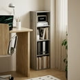 thumbnail image 7 of HOMLUX 9" x 12" x 42" Storage Shelf 4 Tier Cube Bookcase, Suitable for Small Space, Gray, 7 of 7