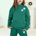 thumbnail image 2 of Byoo Little Girls Outfits Set Solid Color Hoodie Sweatshirt Joggers Comfy Sweatsuit Sets Winter Tracksuit Sets, 2 of 4