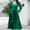 A# Green, variant on Womens Plus Size Long Party Evening Dresses Bubble Long Sleeve Prom Dress Fashion Elegant Satin Solid House Dress Trendy Surplice V Neck Bandage High Waist Swing Ball Gown Smocked Gold 12