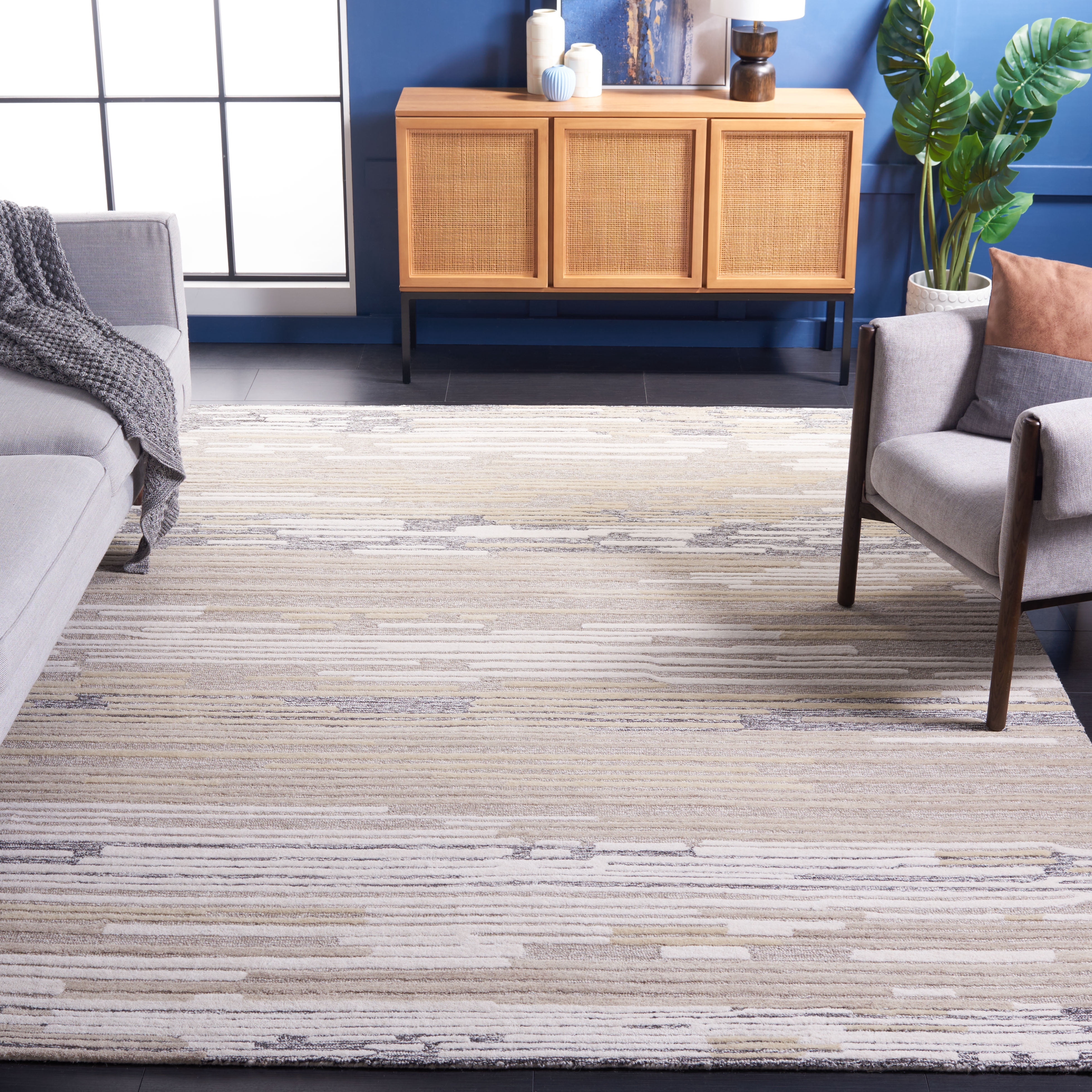 SAFAVIEH Fifth Avenue Dederick Abstract Area Rug, Natural/Beige, 8' x 10'