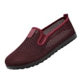 thumbnail image 3 of Domuza Women's Breathable Mesh Slip-On Walking Shoes, Lightweight Non-Slip Soft Sole Comfort Sneakers, Casual Footwear for Daily Walking, Indoor & Outdoor Activities Red 5.5（EU-36）, 3 of 5