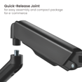 thumbnail image 4 of AnthroDesk Support de Bureau pour Moniteur LCD Simple, Modèle à Ressort à Gaz de Luxe, 4 of 8