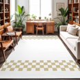 thumbnail image 2 of Minimalist Brown Area Rugs 5x7ft Buffalo Check Plaid Farmhouse Farm Theme Washable Rug, Non Slip Indoor Carpet Absorbent Floor Mat for Living Room Bedroom Dining Room, 2 of 9