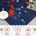 thumbnail image 4 of HOMERRY Xmas Rug Christmas Home Decor Snowflake Pattern Area Rug Washable Non-slip 3' x 5' Modern Throw Rug for Living Room Indoor Red/Blue Carpet, 4 of 5